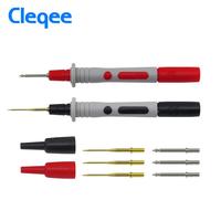 Cleqee-2 P1600D Multimètre Sonde Automobile Ensemble de Sonde D'essai D'IC Crochet Clip Pince Crocodile Fiche Banane 4mm Fil Cordons Kit