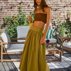 Women Natural Waist <b>Mini</b> Denim Eco-Friendly Breathable A-Line <b>Bubble</b> Skirt Casual - Product Image 3