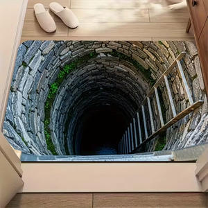 Alfombra de Entrada de Terciopelo Cristal, Rectangular, con Patrón Abstracto, Absorbente de Agua, Antideslizante, Resistente a las Manchas, para Uso Doméstico - Product Image 3