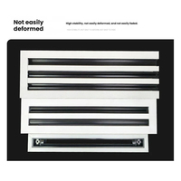 Diffuseur linéaire en aluminium à lames réglables pour plafond encastré, aérateur de climatisation HVAC, taille personnalisée, couleur RAL, boîtier de plénum, OEM
