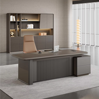 Bureau de direction moderne haut de gamme pour patron, mobilier de bureau certifié, style canapé Chesterfield modulaire, ensemble de table élégante pour manager