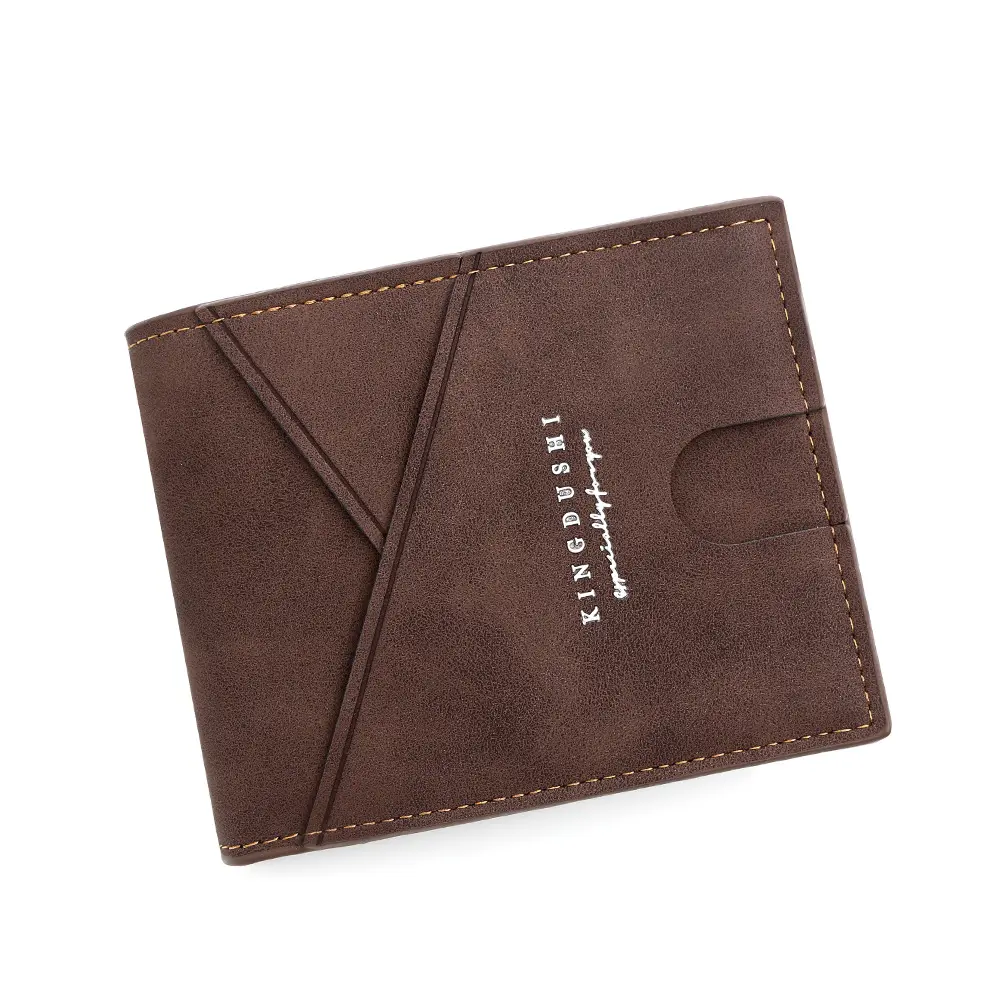 New leather men's wallet short high quality leather business leisure short Wallet Multi slot coin pocket wallet