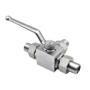 บอลวาล์วไฮดรอลิกเชื่อม3ทาง KHB3K สแตนเลส PN500 6000Psi 50Mpa 31.5Mpa สำหรับน้ำ304 - Product Image 4