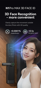 Tuya Wifi Palmar Vein Cat Eye Face Recognition Semi-Automatic Smart Lock Fingerprint Remote Unlock Capture Password <strong>Digital</strong> Lock - Product Image 6