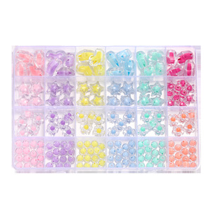 Acrylic <b>Bead</b> <b>Set</b> For Children Diy Bracelets Jelly Colored Mixed <b>Beads</b> Middle Size Yiwu Origin Spring 2024 - Product Image 5