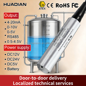 Sonde de niveau d'eau capacitif haute précision 0-10V 4-20mA RS485 DC24V Ss304, capteur de niveau submersible pour eaux souterraines - Product Image 4