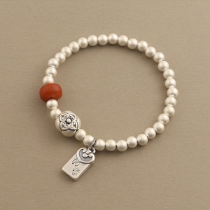 Bracelet Persimmon porte-bonheur en ambre naturel, argent sterling 999, style chinois, cadeau porte-bonheur, bijoux unisexes - Product Image 2