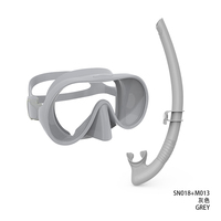 Ensemble de plongée en apnée 3 pièces, masque de plongée anti-fuite, lunettes de plongée, palmes de natation réglables, tube respiratoire en silicone souple pliable