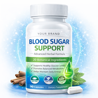 Cápsulas de Apoyo a la Glicemia de Marca Privada, Suplemento Herbal para el Equilibrio de la Glucosa, 20 Ingredientes Botánicos, Suplemento Dietético OEM ODM