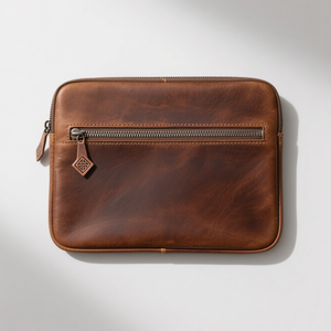 Funda para portátil de piel auténtica y auténtica de primera calidad personalizada del fabricante con cierre de cremallera y <span class=keywords><strong>forro</strong></span> suave para <span class=keywords><strong>MacBook</strong></span> <span class=keywords><strong>Pro</strong></span> Air - Product Image 4