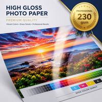Rollo de Cartón Brillante para Inyección de Tinta de 230 g/m² de Primera Calidad - Cartón Laminado de Alta Resolución para Impresión de Pósters y Señalización de Gran Formato