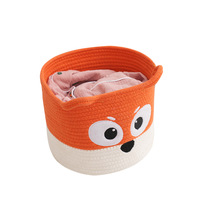 Panier de rangement multifonctionnel en coton tissé écologique pour enfants, style moderne, pour jouets et vêtements sales