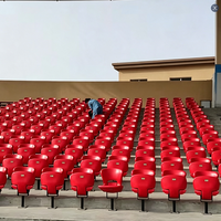 Siège de tribune pliable en PEHD moulé par soufflage avec accoudoir, résistant aux UV, pour stades et terrains de sport intérieurs/extérieurs