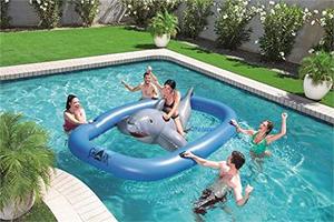 Flotador inflable de fiesta de verano, piscina de tiburón de onda <span class=keywords><strong>idal</strong></span>, lago - Product Image 6
