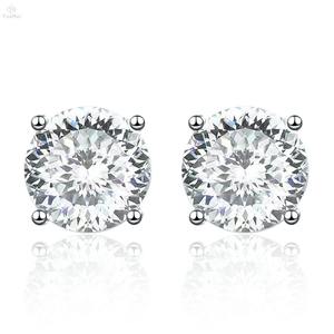 High Quality End Moissanite Diamond Earrings Sterling <b>Silver</b> Luxury Jewelry for Women Comfortable Daily Wear Design For Sale - Product Image 6
