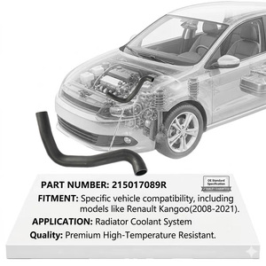 Tuyau de radiateur supérieur en EPDM, directement de l'usine HUAPENG, référence OE 215017089R, ajustement parfait pour <span class=keywords><strong>Renault</strong></span> <span class=keywords><strong>Megane</strong></span> III Scénic III 1.4/1.6 2009-2016 - Product Image 3