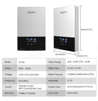 Chauffe-eau électrique sans réservoir 110V 120V 220V à prix réduit, avec affichage LED, en plastique, intelligent, contrôlé par application Wi-Fi, pour hôtels et extérieur