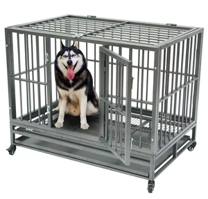 heavy duty mental travel dog house outdoor dryers crate welded wire mesh foldable bowl display collapsible stainless dog cage