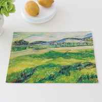 Sets de table personnalisés en lin et coton, impression artistique Nuit étoilée de Van Gogh, résistants à la chaleur, lavables, décoration pour la maison et la cuisine