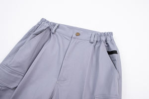 Erkek kargo iş pantolon Patchwork iki ton hafif açık iş yürüyüş pantolonu çok cepler ile - Product Image 5