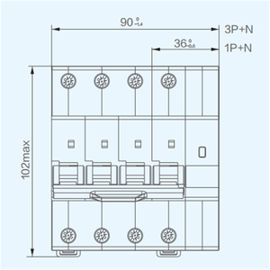 Interruttori Automatici Miniaturizzati CHINT NB2-80ZT Originali, <span class=keywords><strong>3P</strong></span>+N 63A 32A AC, Prezzo di Fabbrica, Alta Qualità - Product Image 2