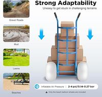 HL 16 16 "Balloon Wheels Beach Cart Pneus, pneus de sable, chariot de plage pour chariot de sable pour kayak, chariot de canoë, chariots de plage, wagon
