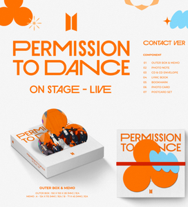 BTS First Live Album Permission to Dance on Stage Live CD officiel original avec photo, note et ensemble de cartes postales aléatoires - Product Image 2