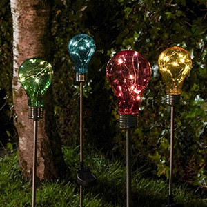 Luces solares para jardín, bombilla LED, estaca para exteriores, impermeables, con función de encendido y apagado automático, para decoración de patio y jardín. - Product Image 1
