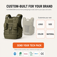 Gilet tactique modulaire d'entraînement pour hommes, porte-plaques lesté 40 LB avec poches pour plaques 10x12, MOLLE et hydratation 2L