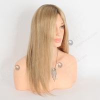 Perruques blondes blondes et brunes claires de 16 pouces pour l'alopécie Meilleures perruques en silicone de qualité médicale pour les patients atteints de cancer