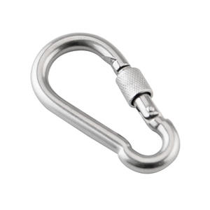Crochet de mousqueton à ressort en acier inoxydable avec boucle de sécurité, essentiel pour la sécurité des sacs à dos et l'équipement de survie - Product Image 1