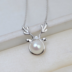 S925 Sterling Silber Hirschgeweih-Anhängerfassung, rhodiniert, DIY Perlenkette Fassungshalter, Schmuckherstellungszubehör - Product Image 3