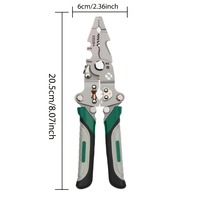 Pince pliante multifonction avec dénudeur de fils, coupe-fil et tournevis pour électricien, outil de réparation bricolage, compact et portable