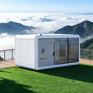 Capsule spatiale préfabriquée moderne avec fenêtre en <span class=keywords><strong>verre</strong></span>, cabane portable pour l'extérieur, le tourisme, le camping et les solutions <span class=keywords><strong>de</strong></span> logement compact - Product Image 2