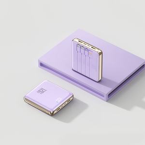 Batterie externe portable de haute qualité 10000mAh, petite taille, PD22.5W, charge rapide d'urgence en extérieur, avec 4 câbles - Product Image 4