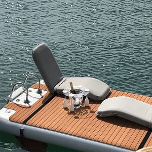 Tapis de quai gonflable pour jet <span class=keywords><strong>ski</strong></span>, plateforme flottante gonflable de loisirs, île flottante pour bateau d'eau pour la natation et la pêche - Product Image 1