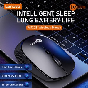 Lecoo WS202 yüksek kalite taşınabilir USB kablosuz fare 1200DPI 4D Mini tarzı Lenovo dizüstü bilgisayar aksesuarları için LED aydınlatmalı - Product Image 5
