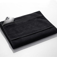 Serviette de sport à séchage rapide absorbant la transpiration avec poche sécurisée pour téléphone