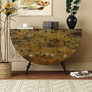 Consolle d'ingresso in legno massello cinese, lussuosa decorazione <span class=keywords><strong>per</strong></span> la casa nuova, mobile contenitore convertibile da parete <span class=keywords><strong>per</strong></span> ingresso, <span class=keywords><strong>corridoio</strong></span> e soggiorno - Product Image 5