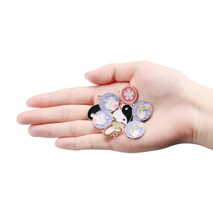 Breloques en alliage de style coréen, forme cœur, motif fruit mignon de dessin animé, pour bijoux DIY, cadeau unisexe, pendentifs en alliage de zinc - Product Image 5