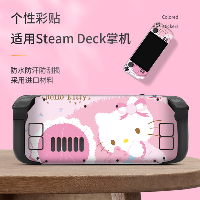 Hello Kitty Steam Deck Sticker PVC Waterproof Skin For Video Game Player