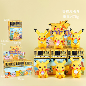 Alla moda scatola cieca cartone animato <span class=keywords><strong>Anime</strong></span> Poke Mon Pika Charmander Eevee PVC decorazione decorazione collezione mistero scatole giocattolo per bambini - Product Image 6