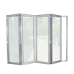 供应商热断铝折叠门折叠门玻璃双折外天井双折门