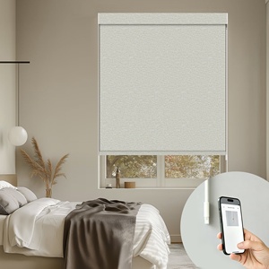 Motorized Smart Window Roller Shades Blackout Motorized Indoor Office Blackout Roller Window Automatic <strong>Blinds</strong> - Product Image 1
