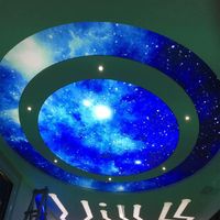 Película Decorativa para Techo Falso, Techo de PVC de Malasia, Plafond Tendu, Plástico con Diseño de Cielo Estrellado, Impresión UV, Techo Falso Francés