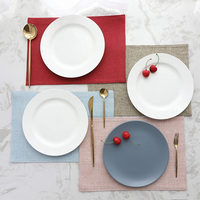 Napperons modernes en lin résistants à la chaleur pour toutes les saisons, nappes de table à manger, tapis de table de cuisine, décoration de table pour fêtes à thème