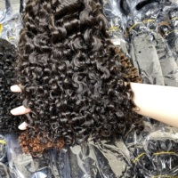 Luxe non transformé # Extensions de tresses 2A Color Burmese Curly Vietnamese 100% cheveux humains vierges à crocheter, double épaisseur