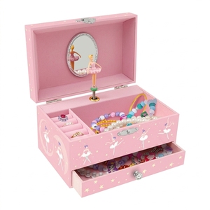 Caja Musical de Madera Hecha a Mano de 7 Pulgadas con Diseño de Bailarina, de Alta Calidad, con Mecanismo de Cuerda o Funciona con Pilas, Regalo de Cumpleaños o Navidad para Niños - Product Image 4