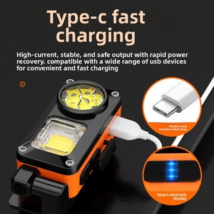 Lampe frontale LED rechargeable 500 lumens avec capteur de mouvement, contrôle par ondes, lampe frontale COB, clip magnétique pour casquette, USB-C, <span class=keywords><strong>camping</strong></span>, pêche, randonnée - Product Image 3