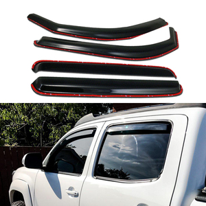 4 pièces extérieur visière évent nuances résistant aux intempéries fenêtre soleil <span class=keywords><strong>pluie</strong></span> garde voiture déflecteurs <span class=keywords><strong>de</strong></span> vent pour Toyota Tacoma 2005-2015 - Product Image 2